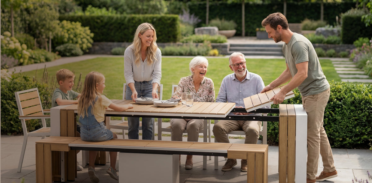 Extendable Outdoor Dining Sets - Modular Patio Table | TT ROW