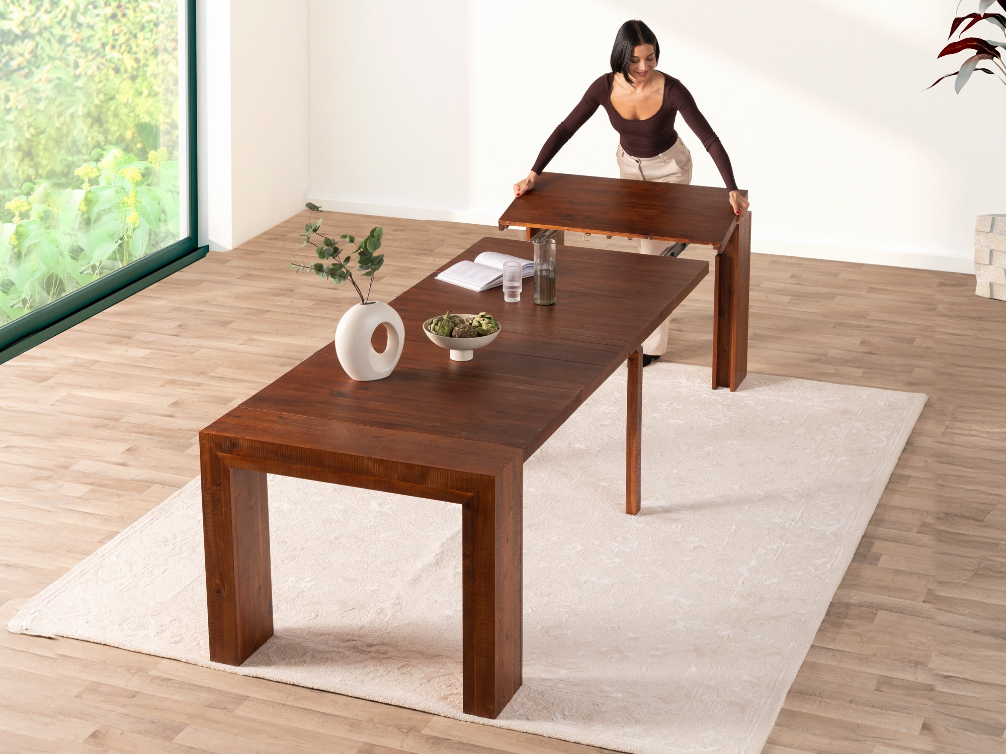 Shop Modern Expandable Dining Table in Solid Wood | TT ROW