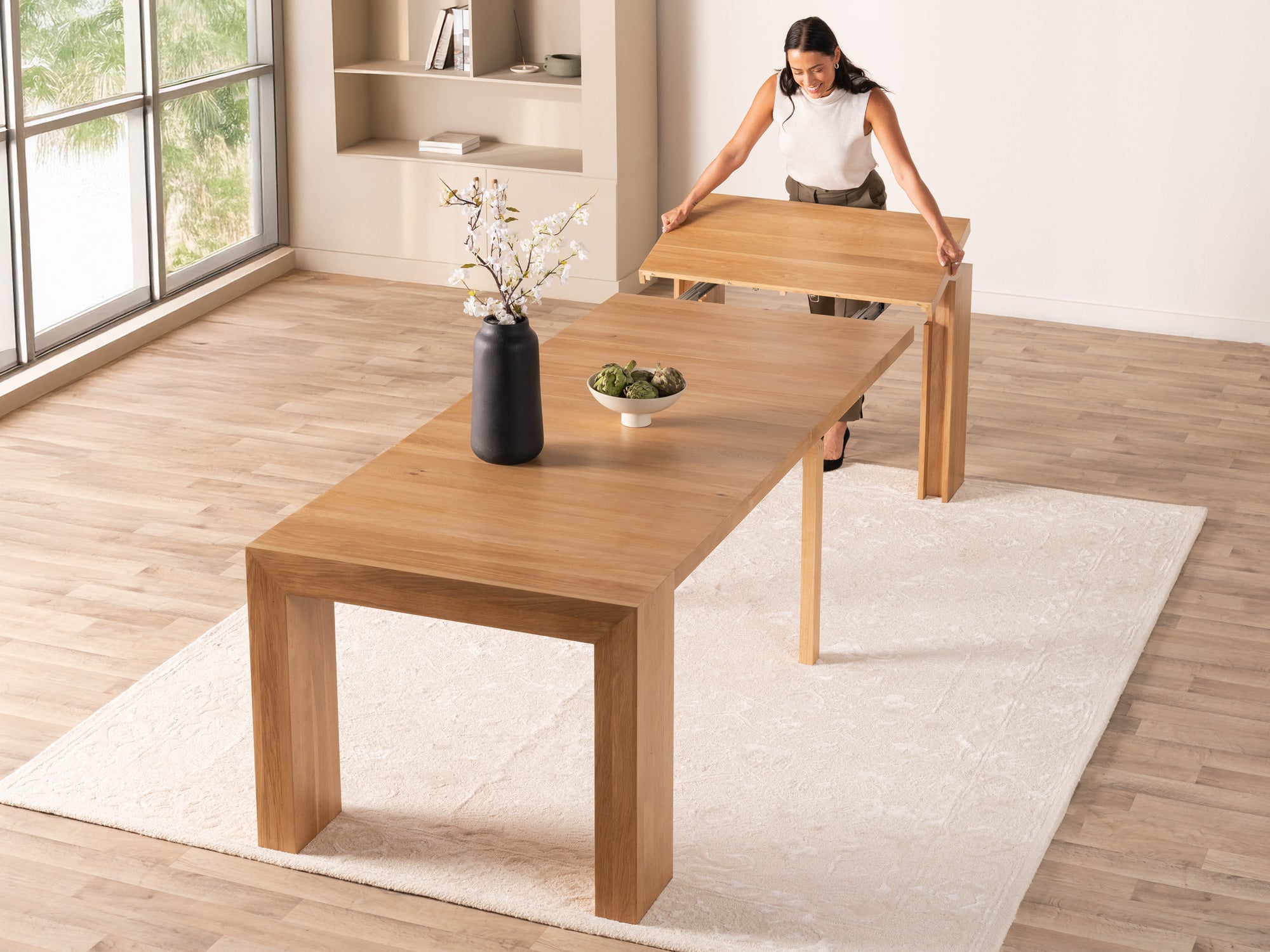Shop Modern Expandable Dining Table in Solid Wood | TT ROW
