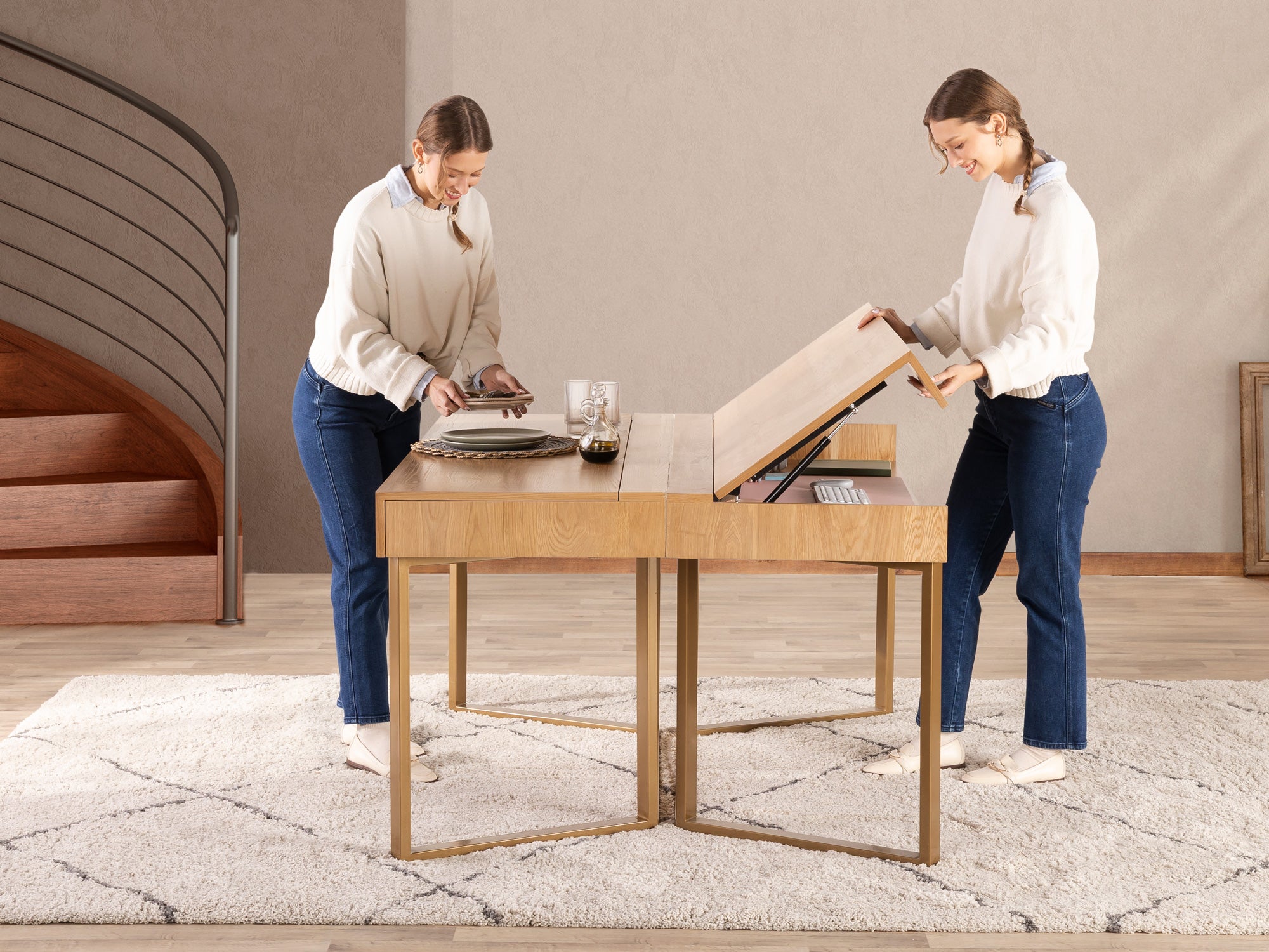 Table to Desk and Modern Extendable Dining Table | TT ROW